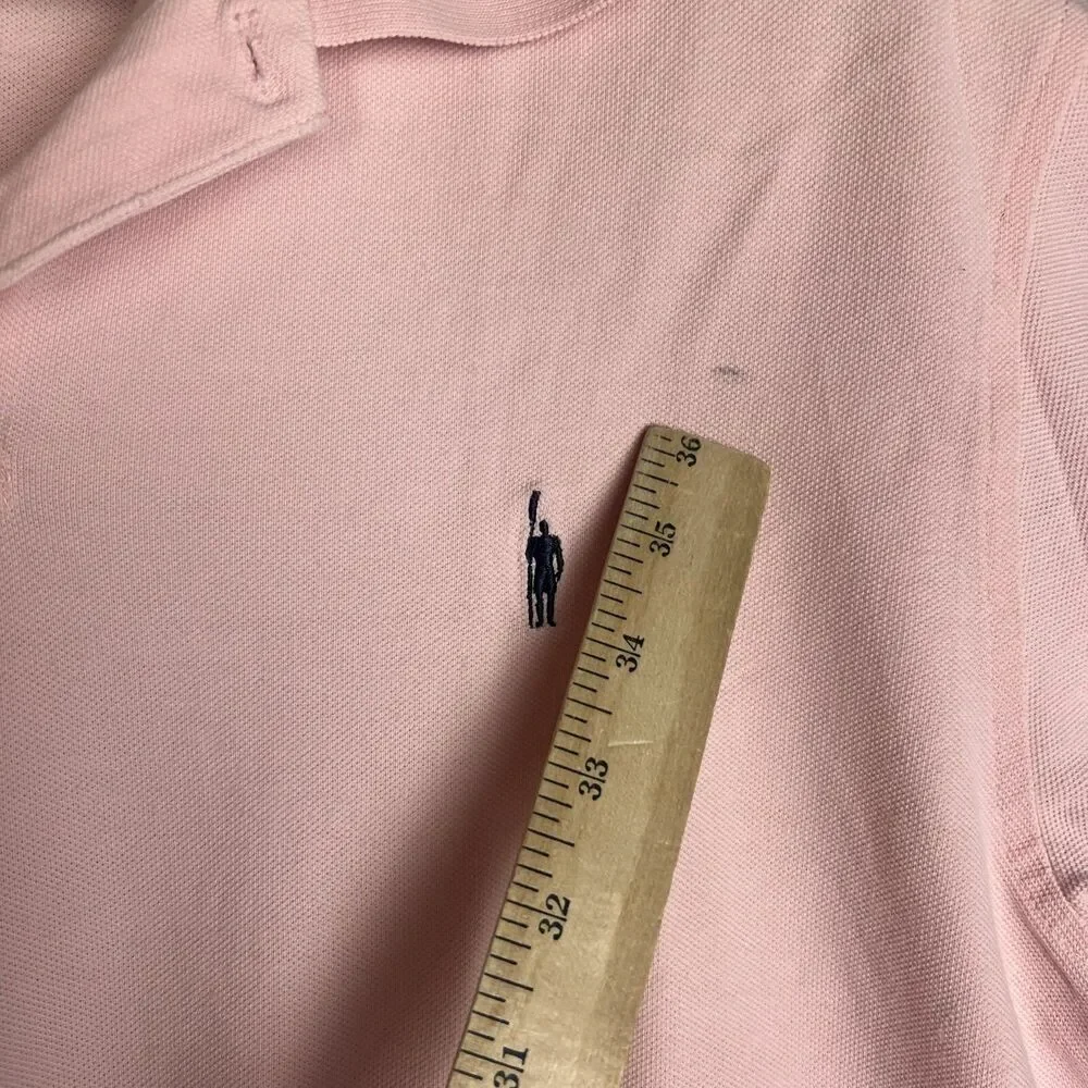 J. Crew Mens XL Pink Polo Short Sleeve Casual Shirt Fresh Logo